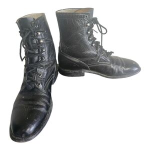 Hand Made In Mexico Cowtown Granny Boots 70s Vintage 7.5 D Men/8.5 Women